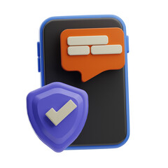 Smartphone Security Shield Icon