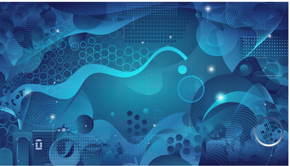 abstract blue background with circles