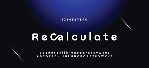 Abstract minimal future alphabet fonts. simple typography sport future creative font . vector illustrator © ch