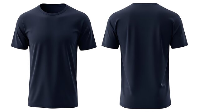 Navy blue short sleeve t shirts front and back views navy blue t shirts blank t shirts