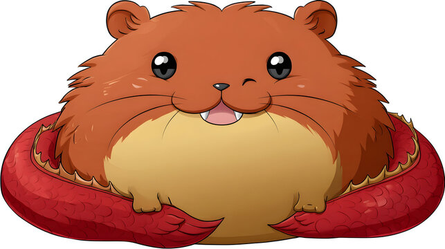 Cute Chinese zodiac animal flat vector illustration