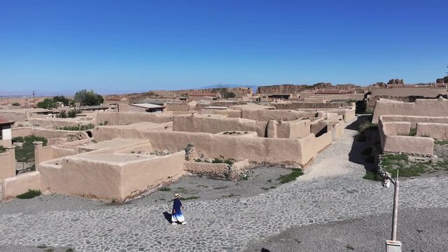 Ancient Adobe City Jingtai Gansu China Desert Settlement