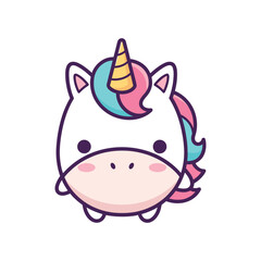 Fototapeta premium Adorable Cartoon Unicorn Illustration