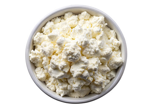 Fresh cottage cheese in a bowl, healthy protein rich dairy food for breakfast and diet