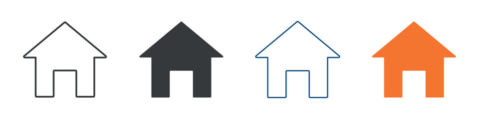 Obraz premium Homepage Icon Set Multiple Style Collection 