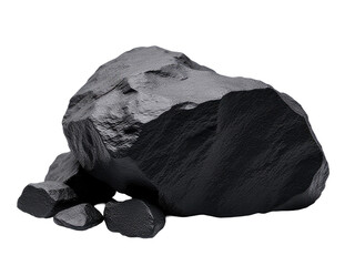 A large rock sits atop a pile of smaller rocks in a natural setting