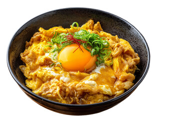 Savory Oyakodon isolated on transparent background
