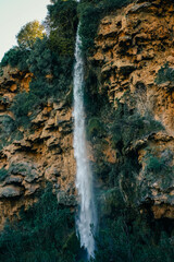 a waterfall salto de la Novia in Navajas, Castellon province, Alto Palancia, Spain