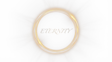 Faint golden ring shape with a soft glow effect, centered on a bright white field, ready for compositing on white and transparent background