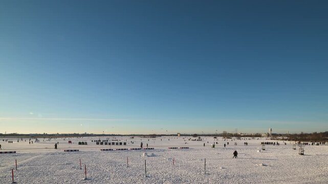 Berlin Tempelhof airfield at winter 4K
