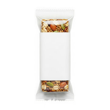 Granola bar package isolated on white background