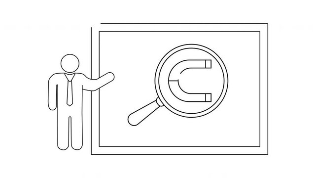 Attraction Presentation Magnetism Explained in a Simple Line Drawing.