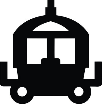 nepali indra jatra chariot silhouette vector illustration on transparent background