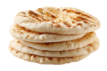 Whole Wheat Pita Bread isolated on transparent background