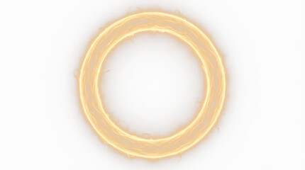 A light yellow circular object with concentric rings and soft edges, creating a glowing effect, simple graphic design isolated on white