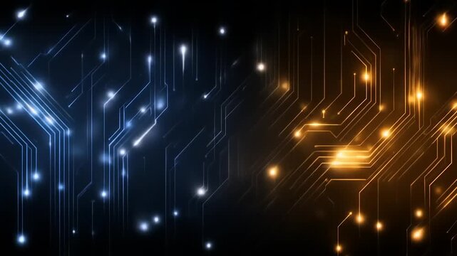 Abstract circuit board illustration digital technology and information flow