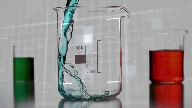 Animation of data processing over beaker