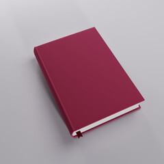 Elegant Closed Book with Bookmark on Transparent Background
