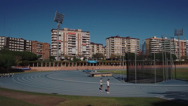 Valencia, spain - 2 sep 2025 Turia Athletics Stadium