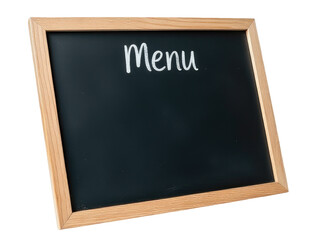 A blackboard with a menu written on it, suitable for a restaurant or cafe setting