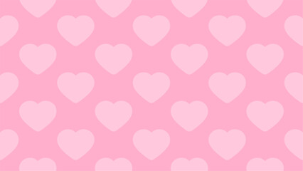 Pink love heart seamless pattern background, cute romantic aesthetic wallpaper for Valentine Day and wedding greeting card design