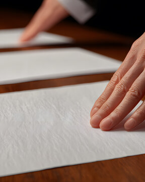 Hands at work document preparation process captured in office space photography