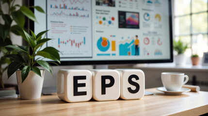 Earnings per share EPS metrics for stock valuation and fundamental investing decisions, showing profitability trends and quarterly reporting indicators used in equity research before buying shares