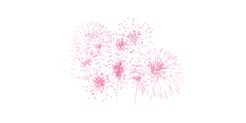 Beautiful pink fireworks light up the dark night sky a vibrant celebration display of joy magic and festive holiday