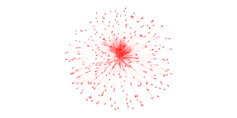 Vibrant red firework explosion burst against black night sky celebrating festive events new year party dynamic abstract