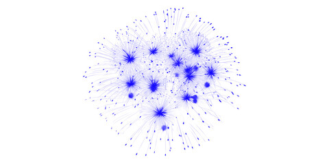 Mysterious blue glowing abstract cluster futuristic network connection digital technology background deep space cosmos