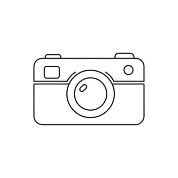 Camera Line Icon for Photography, Videography, and Media Capture