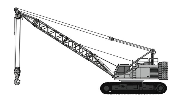 Industrial construction crane vector illustration