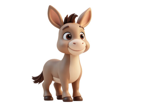 A happy  donkey with a wide, cheerful grin