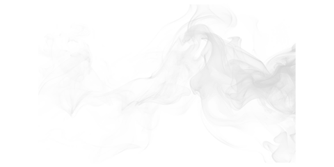 White smoke flowing abstract vapor wisps on dark black background Ethereal dynamic mysterious texture overlay Art motion