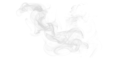 White smoke wisps gracefully curl float on black background abstract ethereal fluid motion art element mysterious