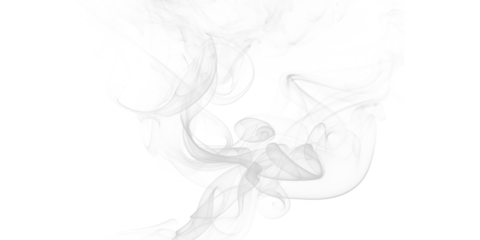 Dynamic white smoke gracefully swirls isolated on deep black Ethereal abstract vapor patterns mysterious flow perfect