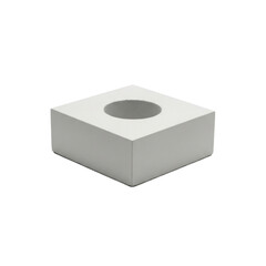 Fototapeta premium Concrete cube with hole in center