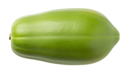 Green bell pepper isolated on transparent background