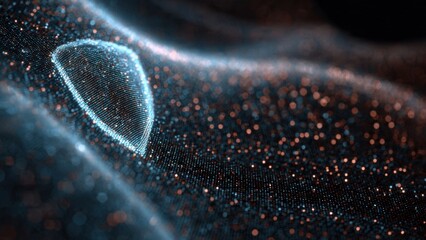 Data security shield on digital surface