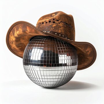 Cowboy Hat on Disco Ball.