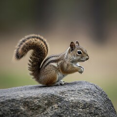 Obraz premium Chipmunk on a Rock.