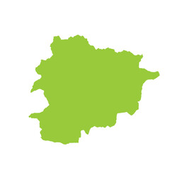 Obraz premium Map of Andorra, sign silhouette. World Map Globe. Vector Illustration isolated on white background. Europe continent.