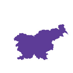 Obraz premium Map of Slovenia, sign silhouette. World Map Globe. Vector Illustration isolated on white background. Europe continent.