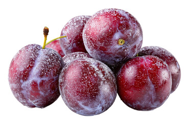 Organic Plum isolated on transparent background