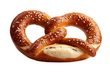 Giant Pretzel isolated on transparent background