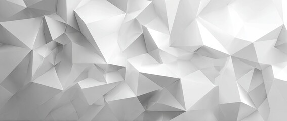 Obraz premium An abstract image featuring a textured, white surface comprised of geometric triangular and polygonal shapes