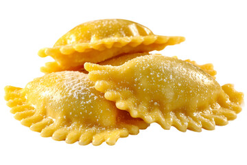 Cheese Ravioli isolated on transparent background