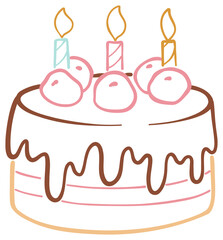 Birthday Cake with Candles Sticker