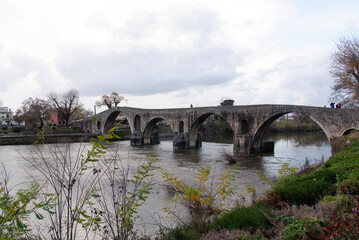Fototapeta premium The historic bridge of Arta, Epirus, Greece