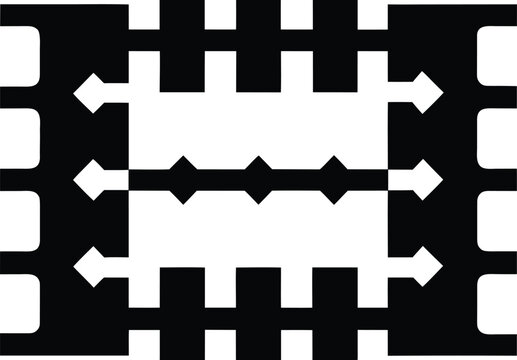 metamaterial unit cell silhouette vector illustration on transparent background